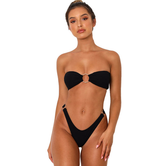 "Bikini with Back Buckle Closure - Stylish Swimwear
