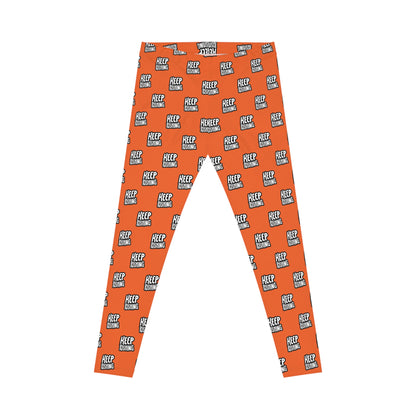 Motivational Workout Leggings, Fitness Activewear, Keep Pushing!