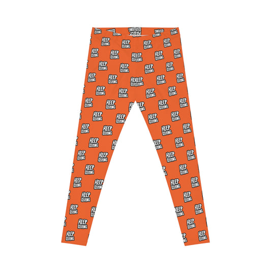 Motivational Workout Leggings, Fitness Activewear, Keep Pushing!