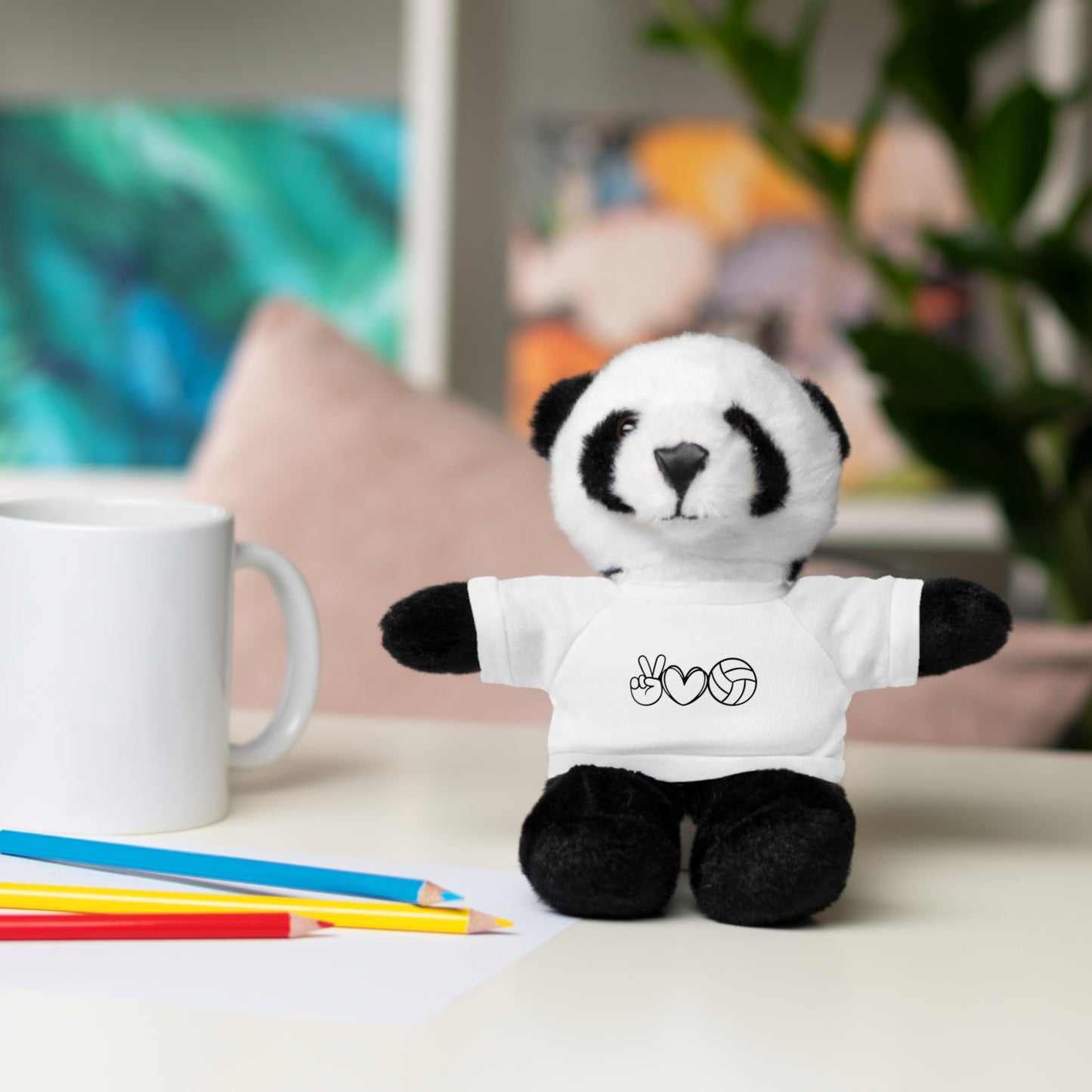 Cute Volleyball Teddy Bear with Tee, Stuffed Animal Gift