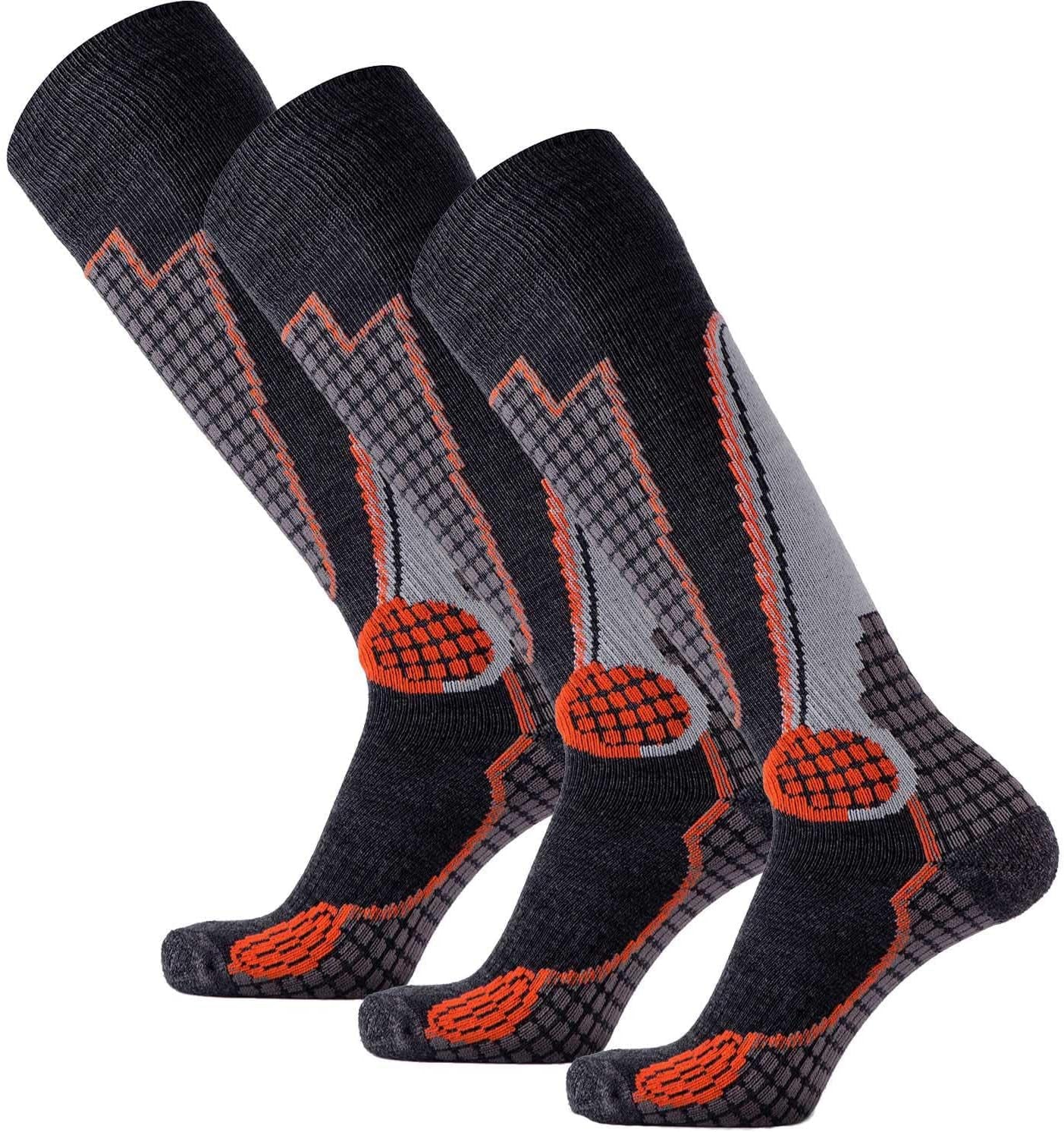 High Performance Wool Ski Socks - Thermal Warm Merino Wool OTC Sock, Men Women