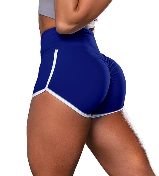 High Waist Sports Shorts - Sexy Solid Color Design