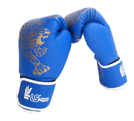 Flame Tiger Design Boxing Training Gloves