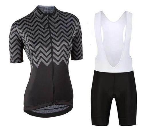 Women Cycling Kit - Zigzag Black