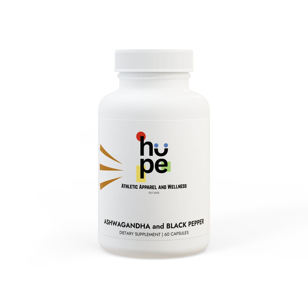 Ashwagandha and Black Pepper Supplement (60 capsules) - HOPE Athlete Apparel and Wellness