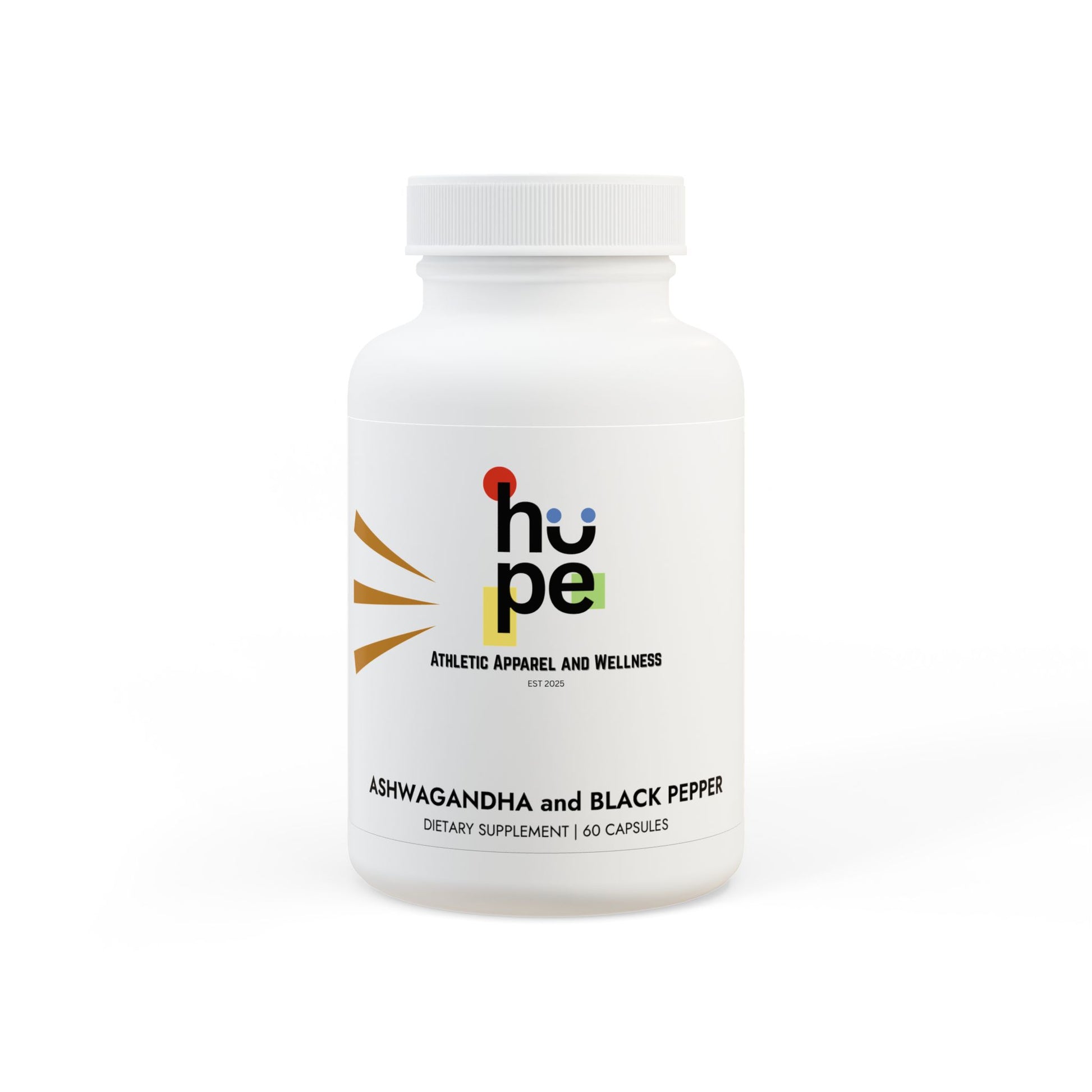 Ashwagandha and Black Pepper Supplement (60 capsules) - HOPE Athlete Apparel and Wellness