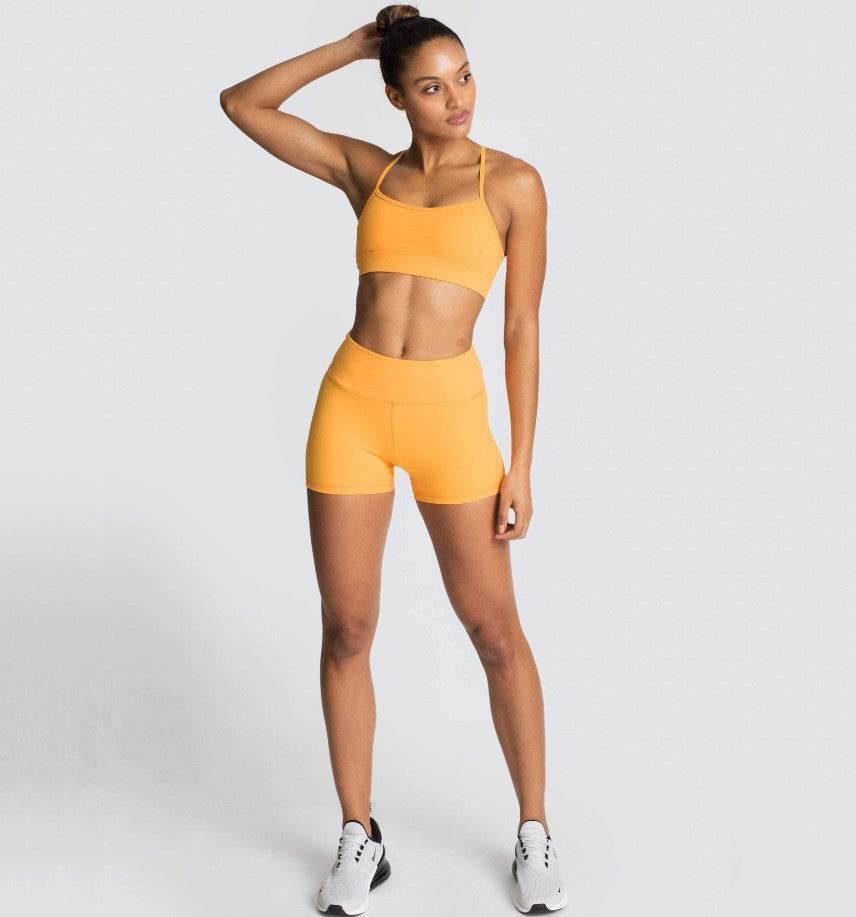 Yoga Wear Knitted Sports Tank Top Shorts Fitness Suit for Women - HOPE Athlete Apparel & Wellness 