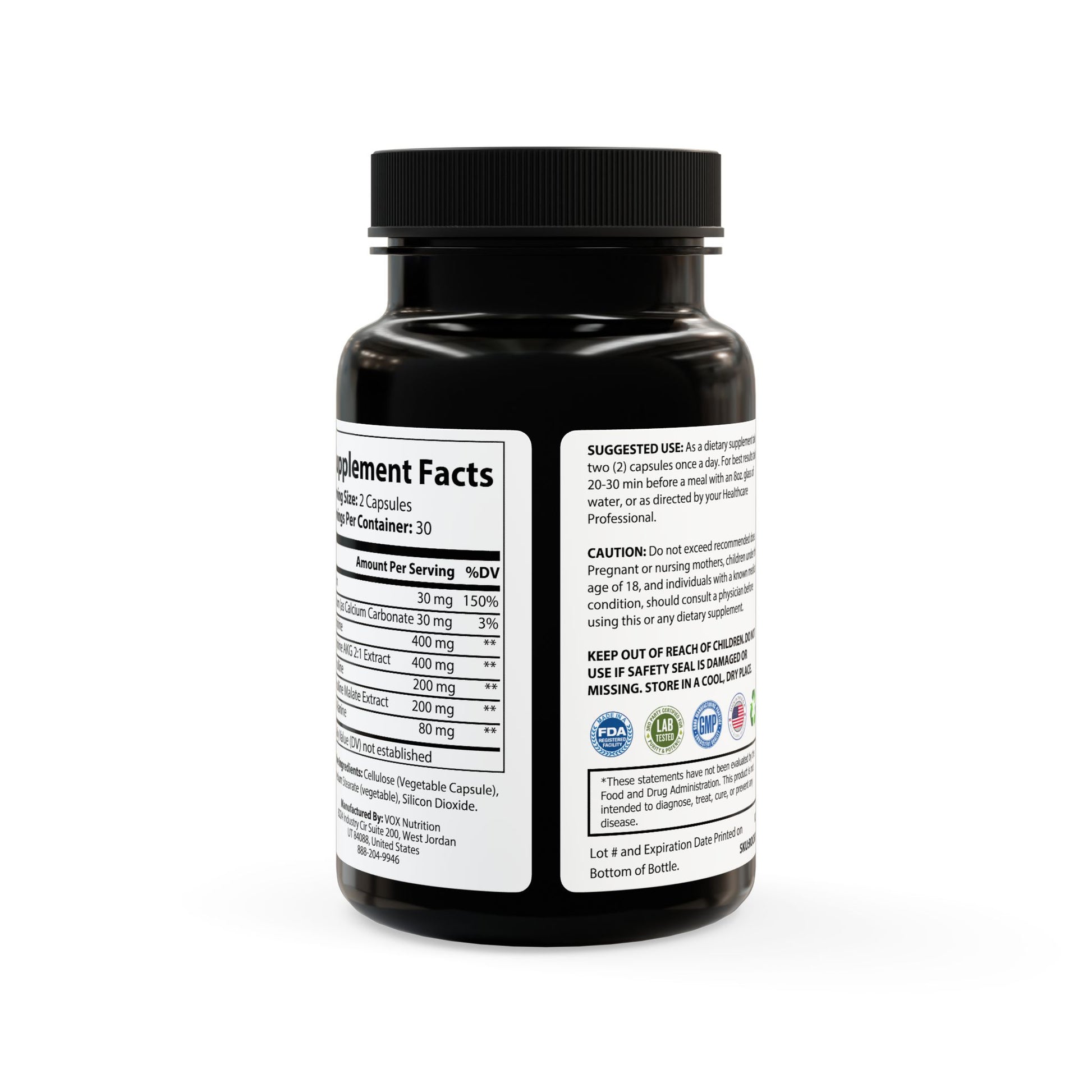 L-Arginine Supplement (60 Capsules) - HOPE Athlete Apparel and Wellness