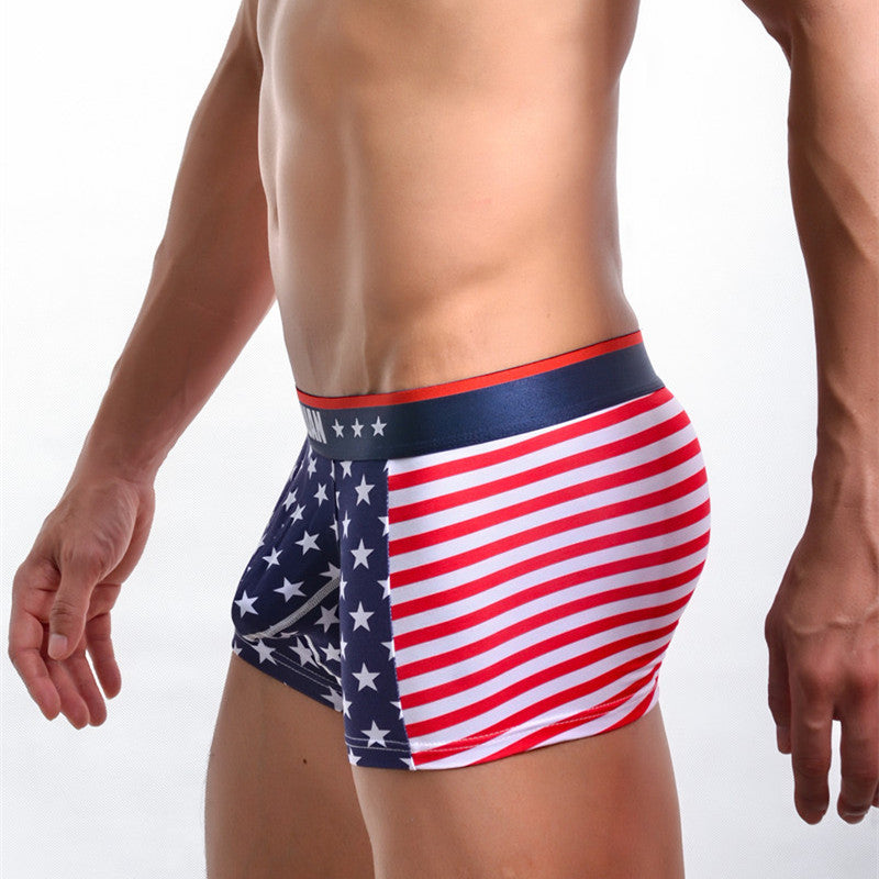 American flag printed ribbed boxers - HOPE Athlete Apparel and Wellness