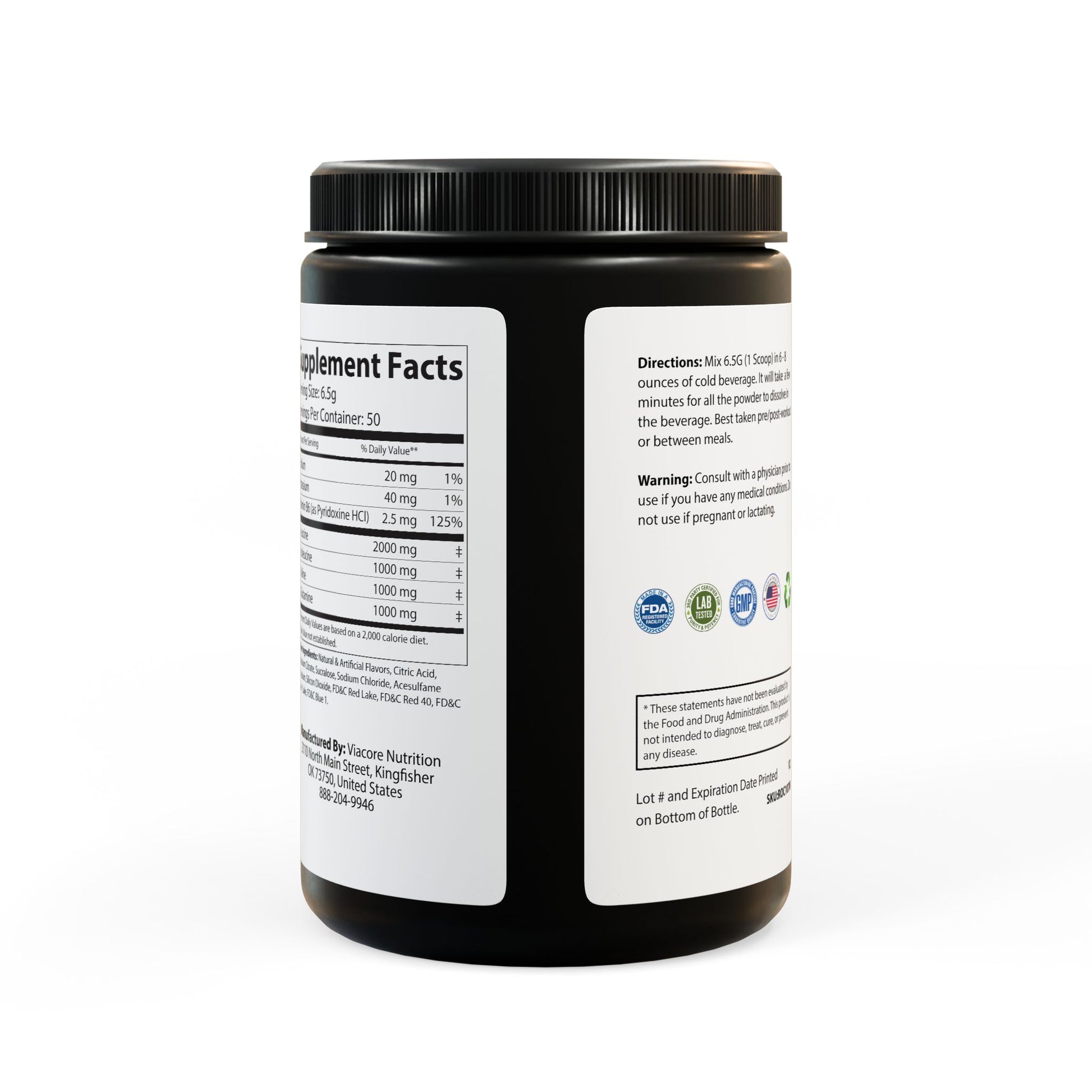 BCAA Supplement, Grape (325g, 11.46oz, 50 servings) - HOPE Athlete Apparel and Wellness