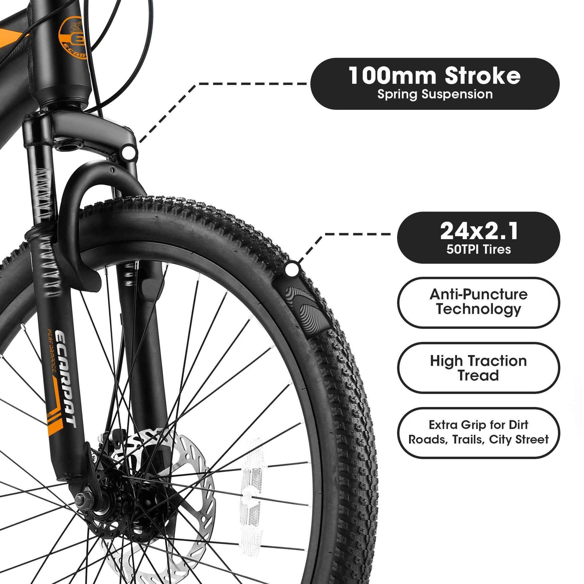 Bicycle A24299 Black Orange - Stylish and Durable Ride  - HOPE Athlete Apparel and Wellness