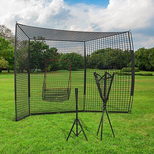 Soozier 17' x 5.5' Baseball Net with Strike Zone, Tee, Caddy, and Carry Bag - HOPE Athlete Apparel and Wellness