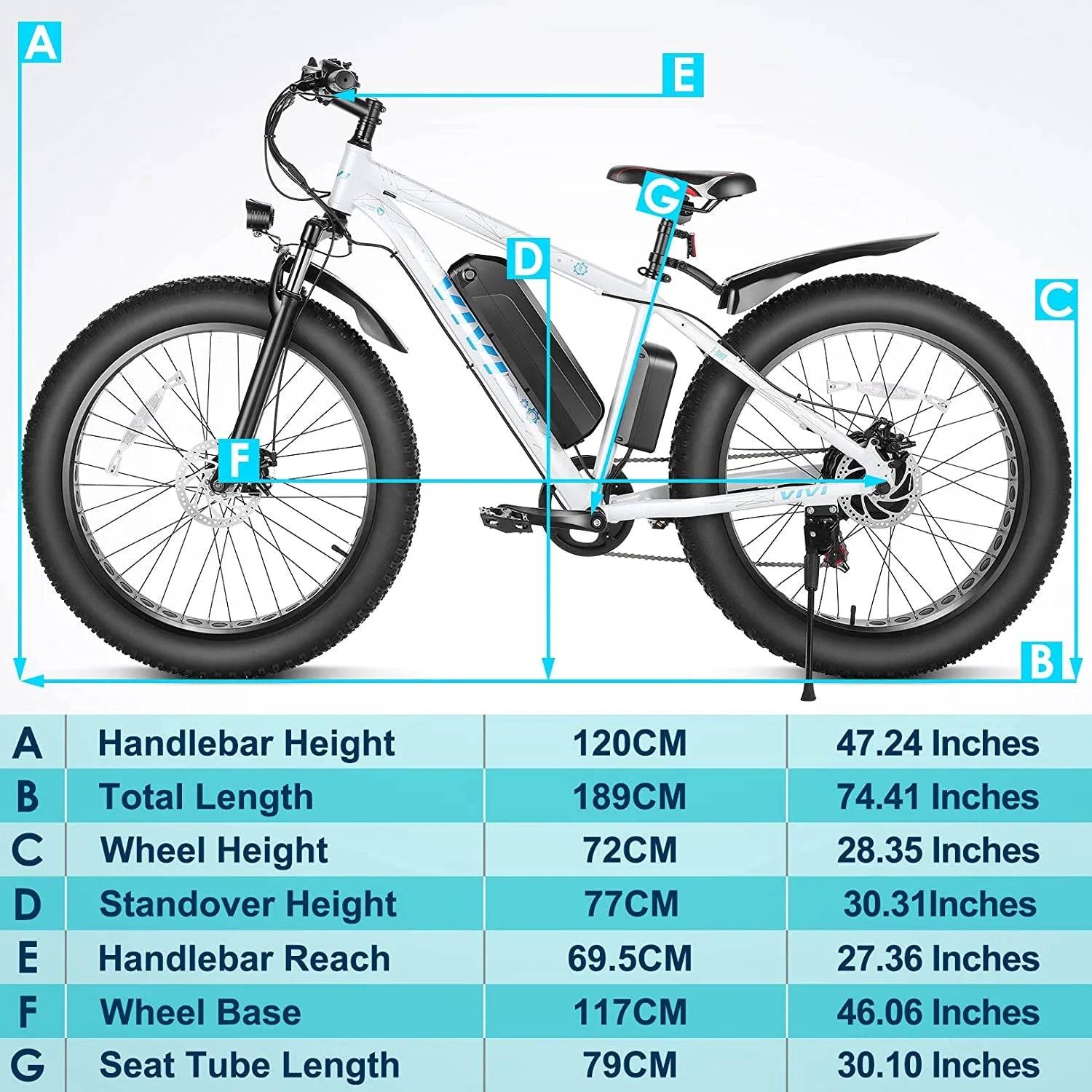 Electric Bike 26" X 4.0 Fat Tire Electric Bike All Terrain 48V 500W -