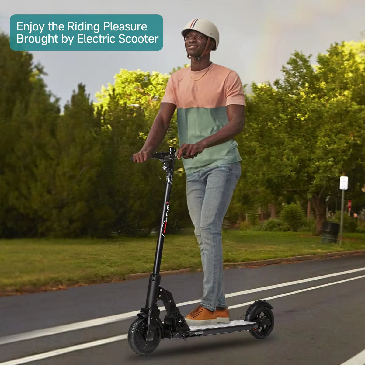 Electric Scooter 36V 10.4Ah 15.5Mph Escooter Anti-Skid Folding Electric Scooter 15-21Miles Range Lightweight Electric Scooter