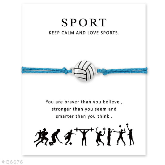 Double Drop Ball SPORT Blessing Card Bracelet