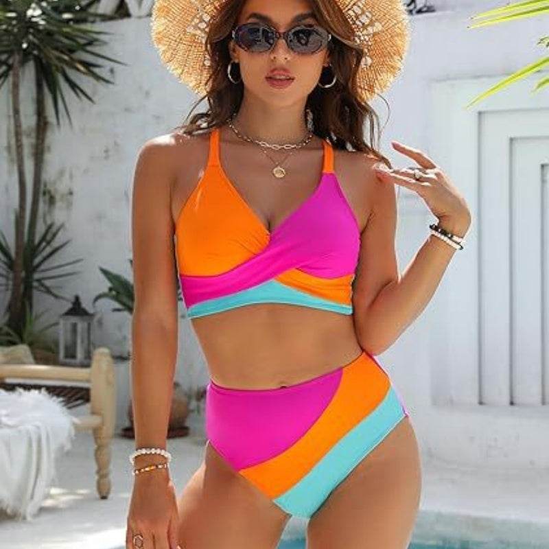 Split Suit Color Matching Lace Bikini
