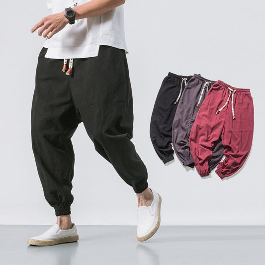 Men's Gym Pants - Hip Hop, Drawstring & Tapered Fit