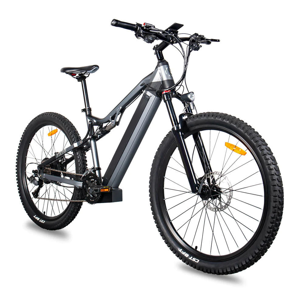 Red 500W Electric Mountain Bike - 27.5" 48V 27-Speed E-Bike
