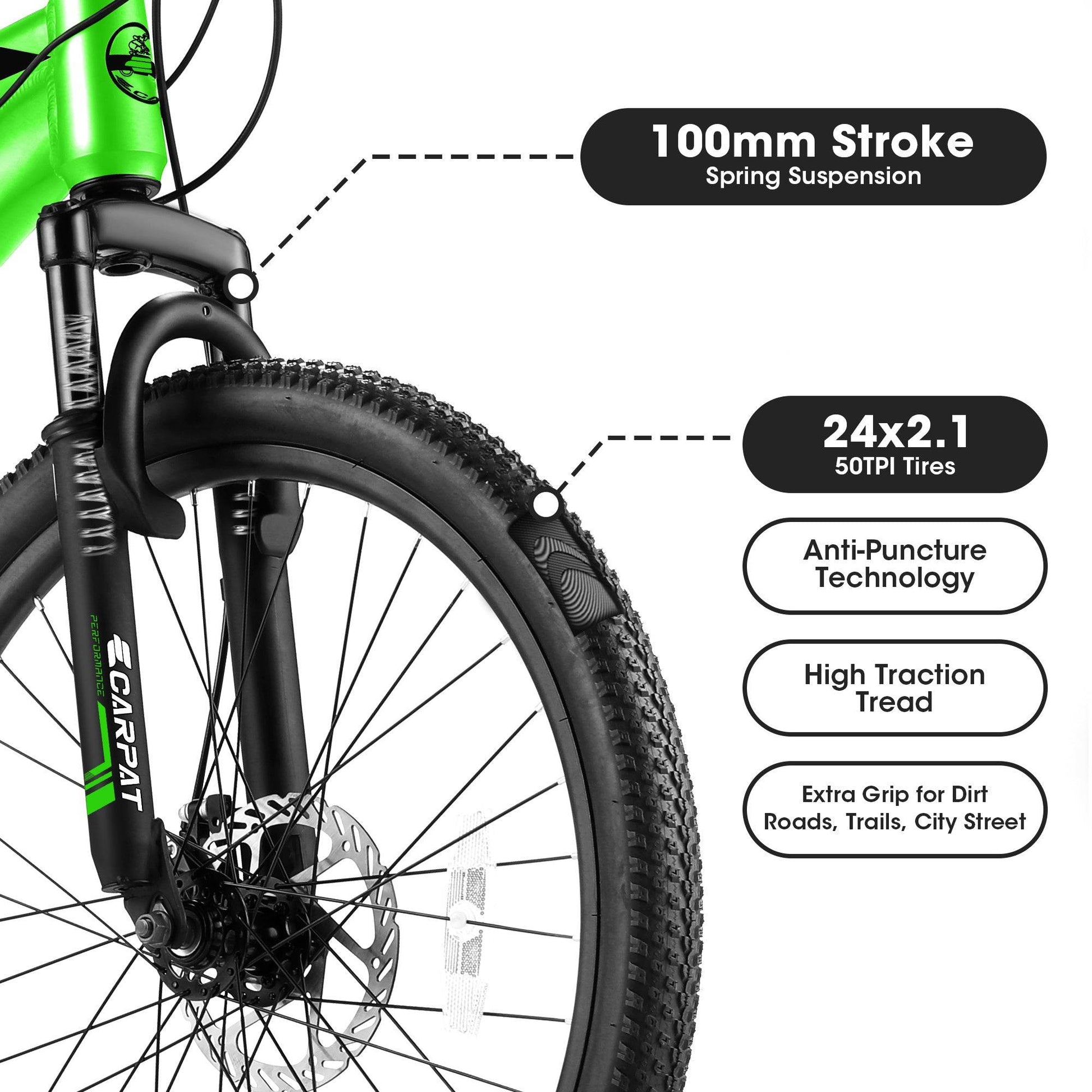A24299 24-Inch Mountain Bike – Aluminum Frame, Shimano 21-Speed - HOPE Athlete Apparel and Wellness