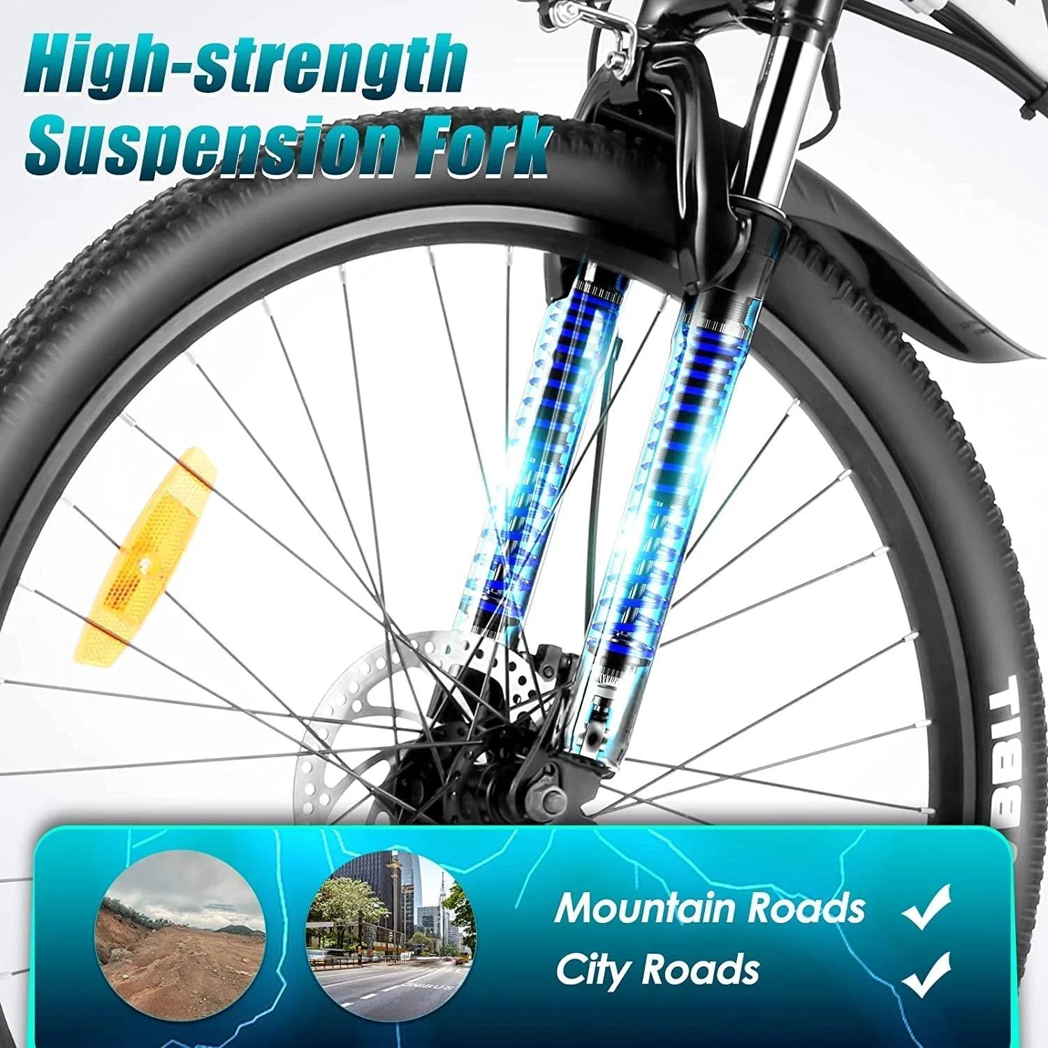 Electric Bike 26" Folding Electric Mountain Bike 26' for Commuting and Adventure -