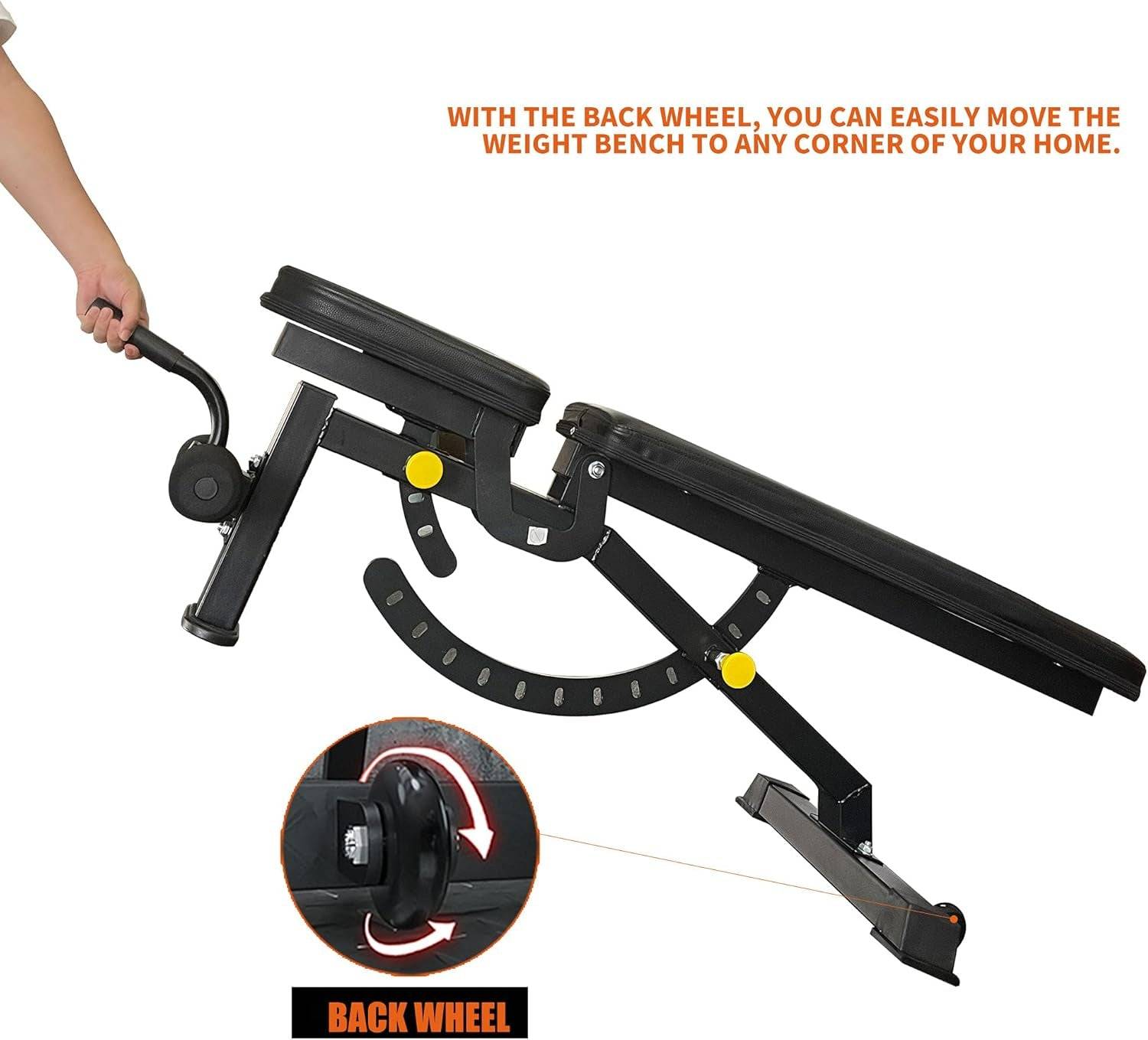 Home Gym Weight Bench - Adjustable Weight Bench for Total Body Workout -