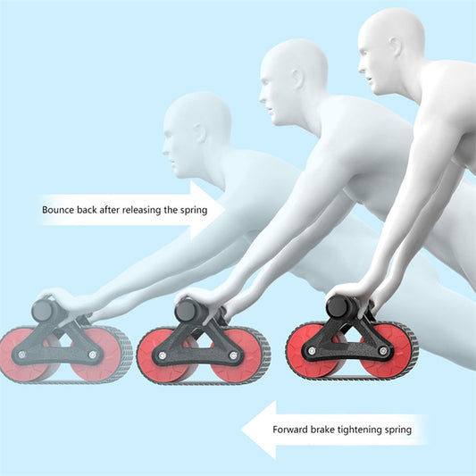 Double Wheel Ab Roller - Automatic Rebound Abdominal Exerciser
