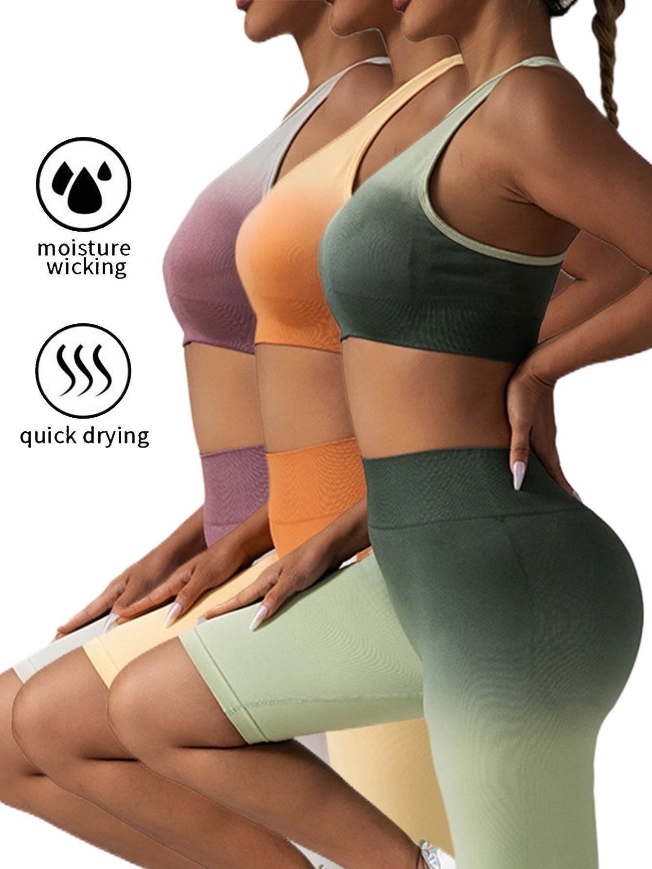 3 Pack Women's Medium Support Sports Bra - Racerback Padded for Comfortable Activewear - HOPE Athlete Apparel & Wellness 