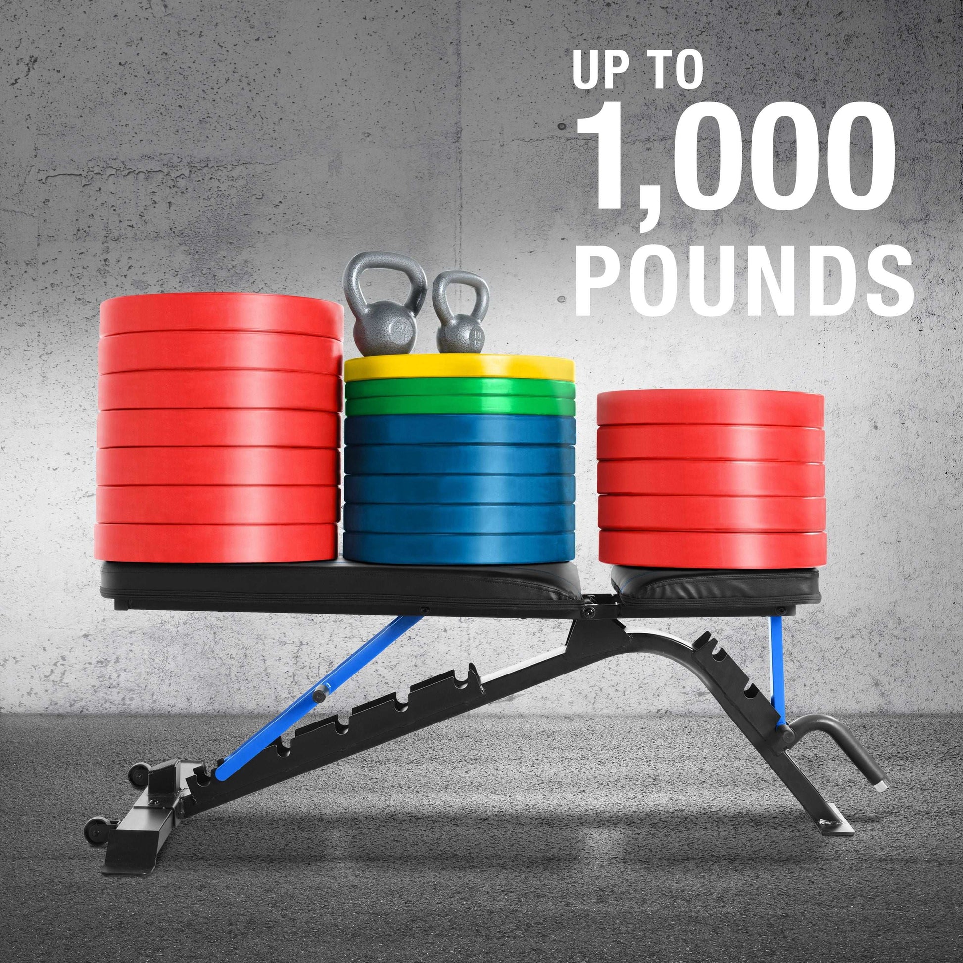Adjustable Weight Bench with 500Lb Capacity for Flat, Incline, and Decline Workouts -