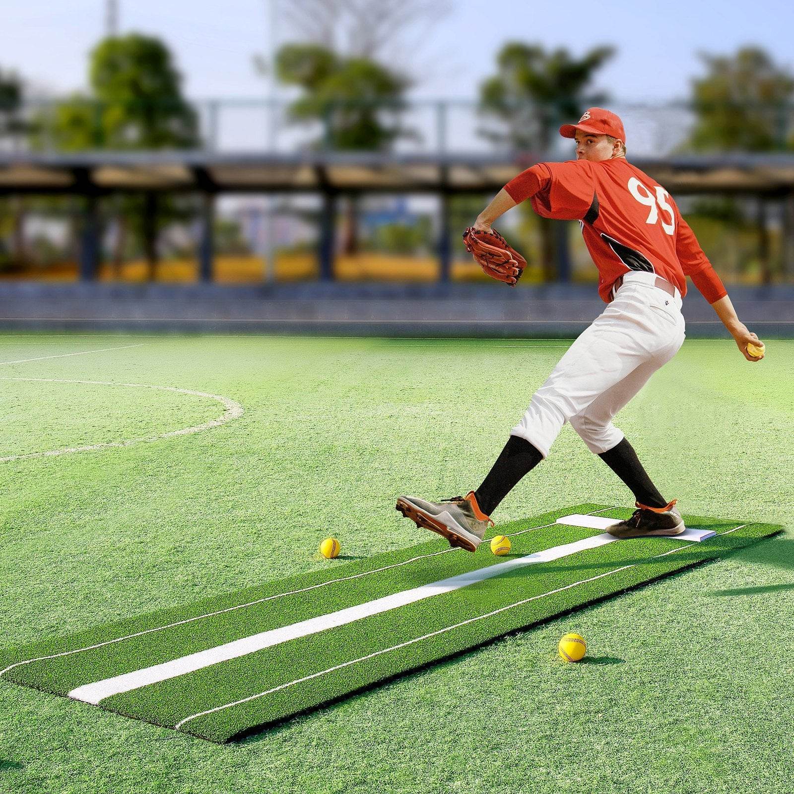 VEVOR Softball Pitching Mat, 10' X 3