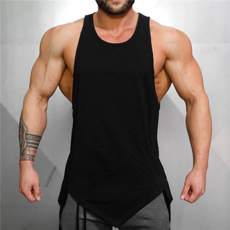 Men's Solid Color Sports Vest - Cotton Fitness Bodybuilding Tee - HOPE Athlete Apparel and Wellness