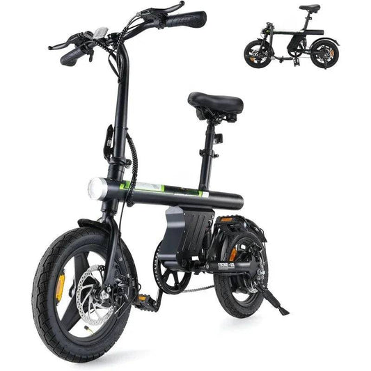 Electric Bike Commuting Solution - 14 Inch Compact and Powerful Eco-Friendly Ride -