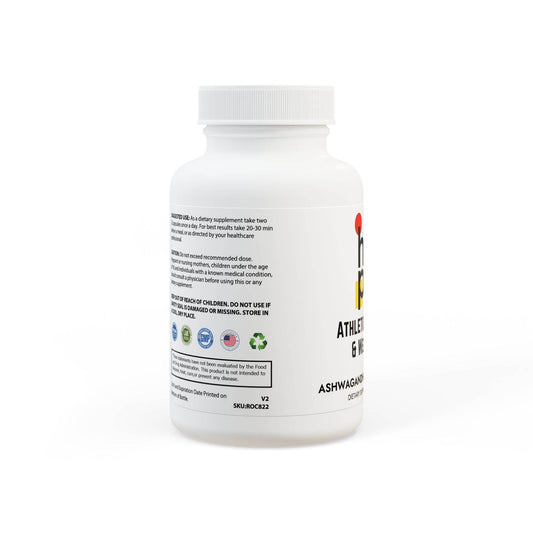 Ashwagandha Black Pepper Capsules - 60 Count Supplement for Stress Relief and Wellness - HOPE Athlete Apparel & Wellness 