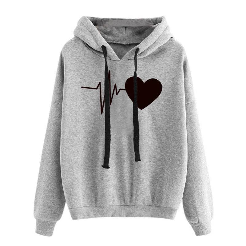 Heart Print Streetwear Hoodie – Trendy & Cozy - HOPE Athlete Apparel & Wellness 