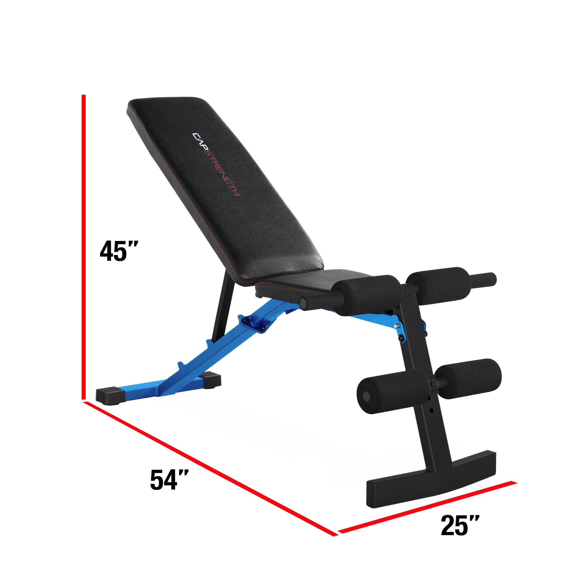 Strength Adjustable Weight Bench 600 lb Capacity - Blue -