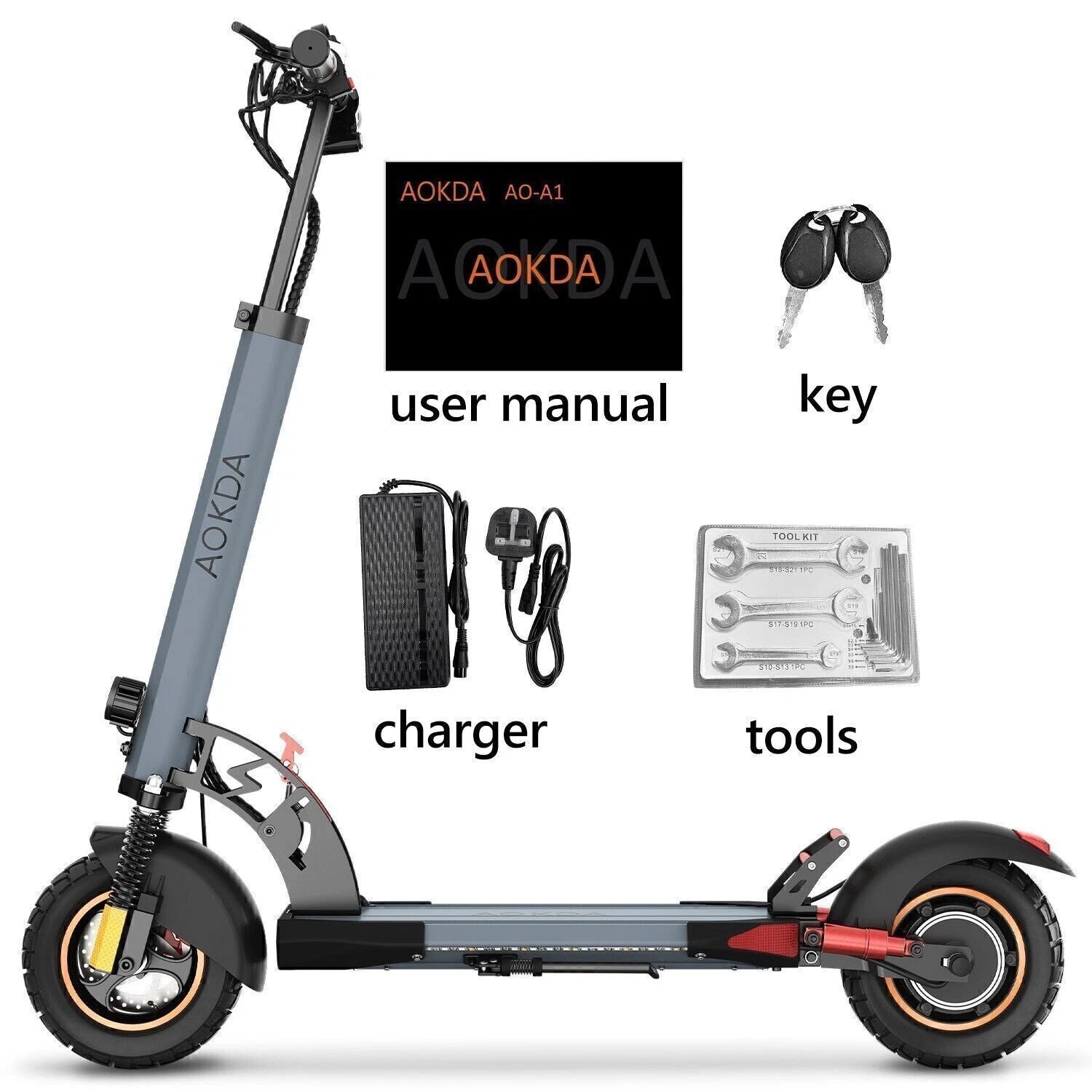 800W 10Ah Commuter E-Scooter W/Seat, 28Mph 26Mi 3-Speed for Adults/Teens 12+