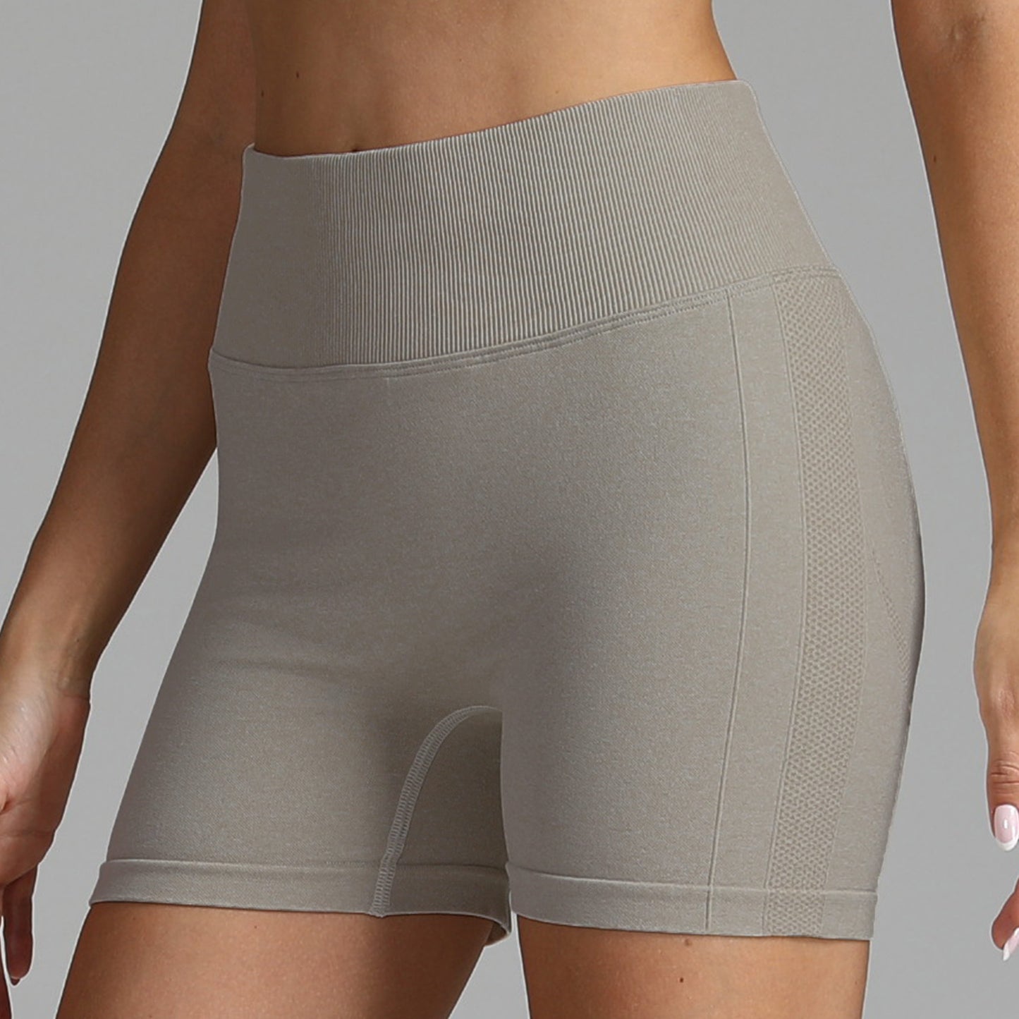 High Waist Fitness Shorts - Seamless & Solid Color