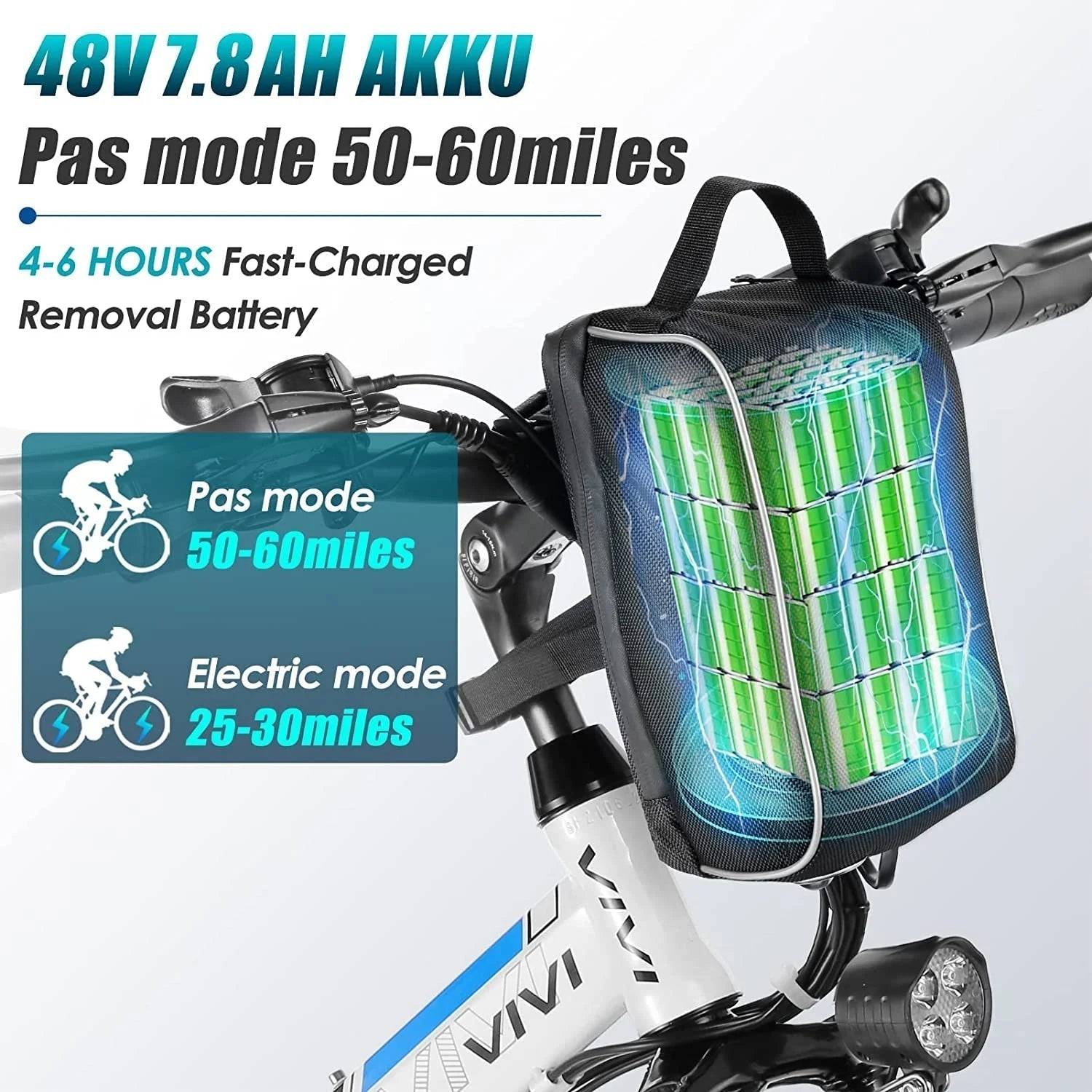 Electric Bike 26" Folding Electric Mountain Bike 26' for Commuting and Adventure -