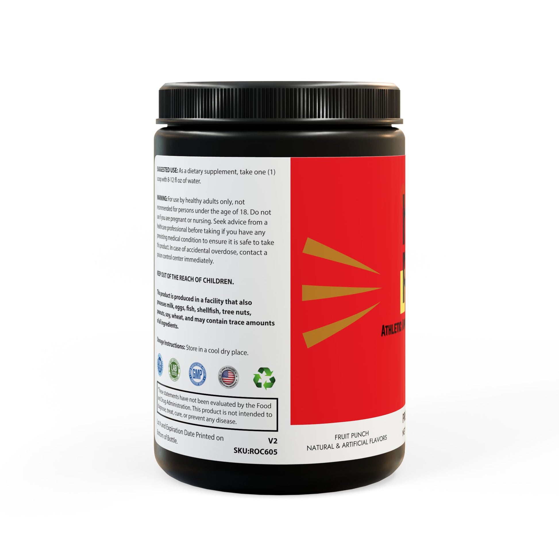 Pre-Workout Supplement, Fruit Punch (204g, 7.1oz) - HOPE Athlete Apparel and Wellness