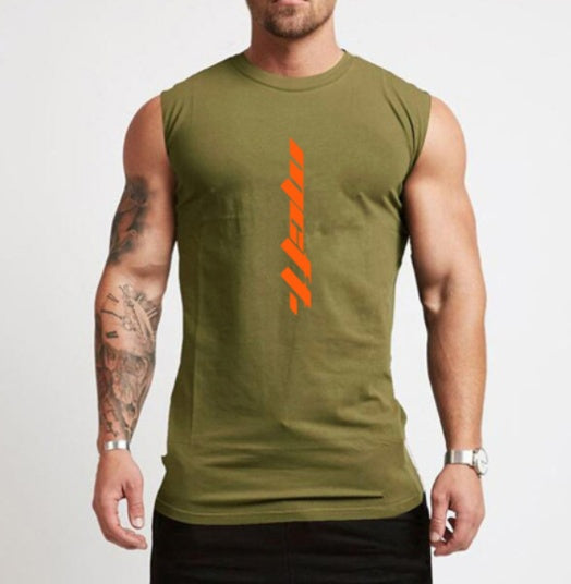Men's Gym Tank Top - Cotton Sleeveless Fitness Shirt for Optimal Comfort -