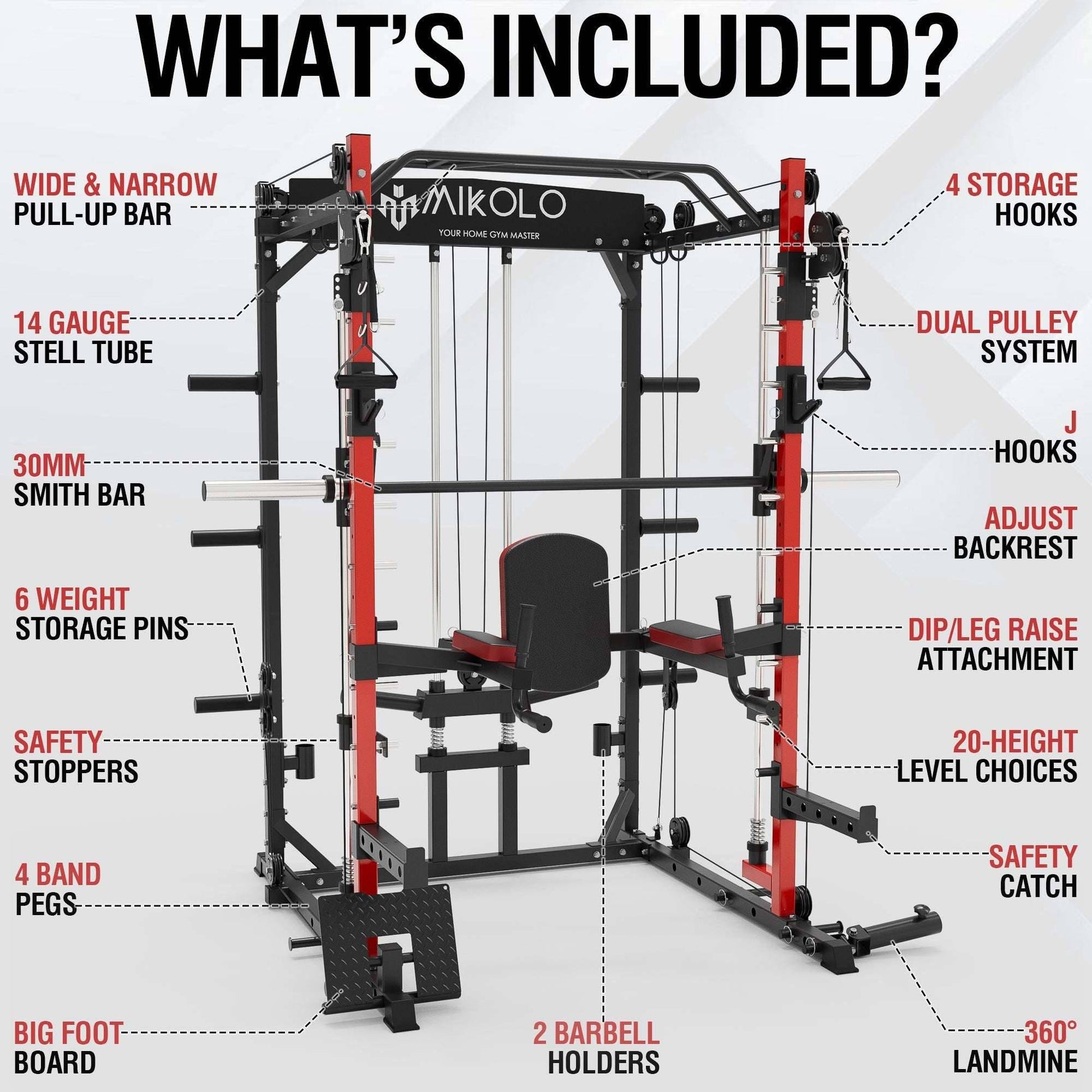 All-In-One Smith Machine – The Ultimate Functional Trainer for Your Home Gym -