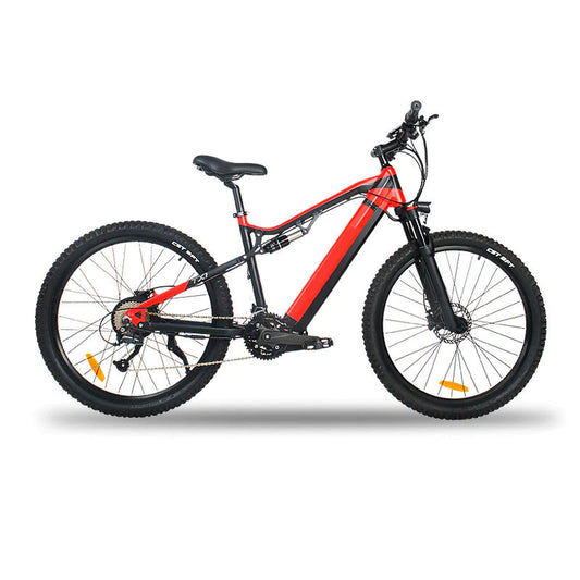 Red 500W Electric Mountain Bike - 27.5" 48V 27-Speed E-Bike