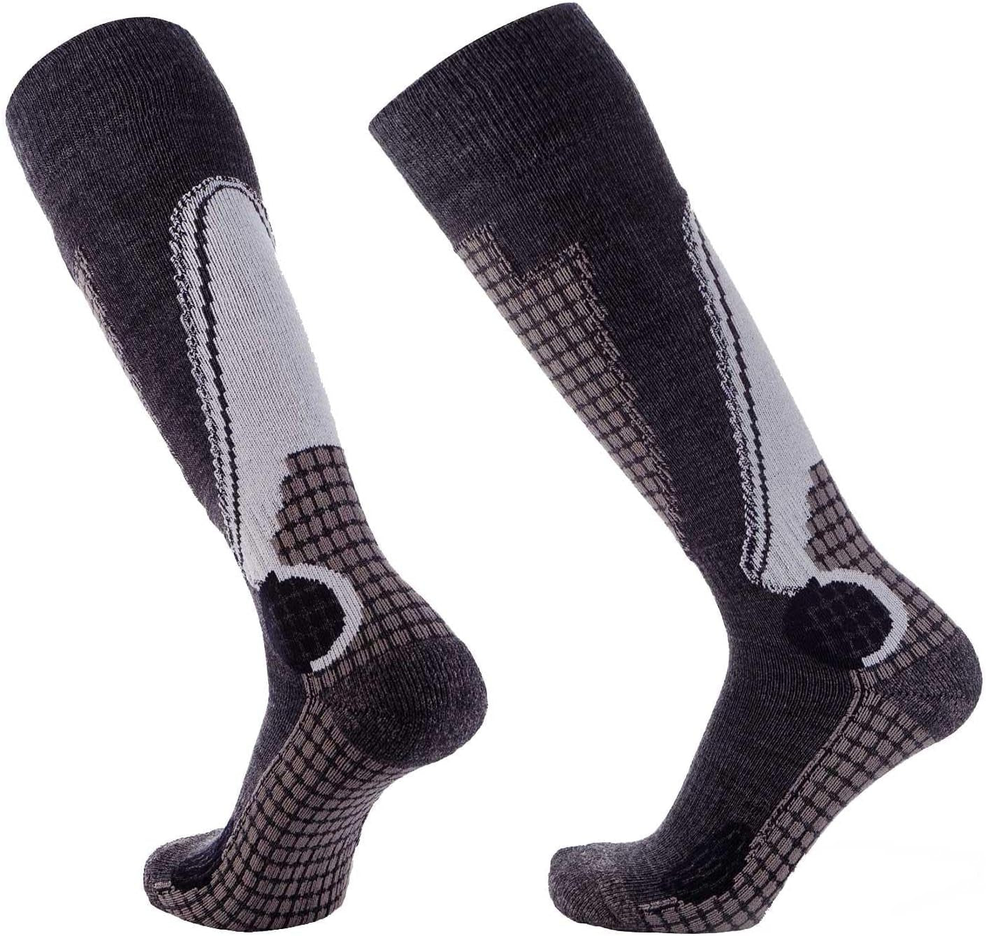 High Performance Wool Ski Socks - Thermal Warm Merino Wool OTC Sock, Men Women