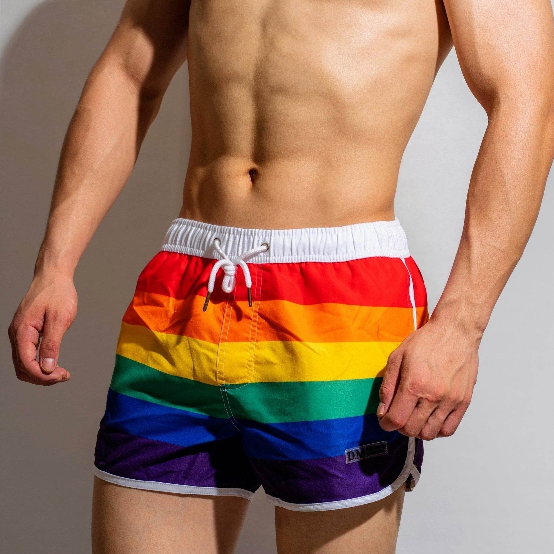 Men's Pride Swimwear Trunks for LGBTQ+ Celebration - HOPE Athlete Apparel & Wellness 