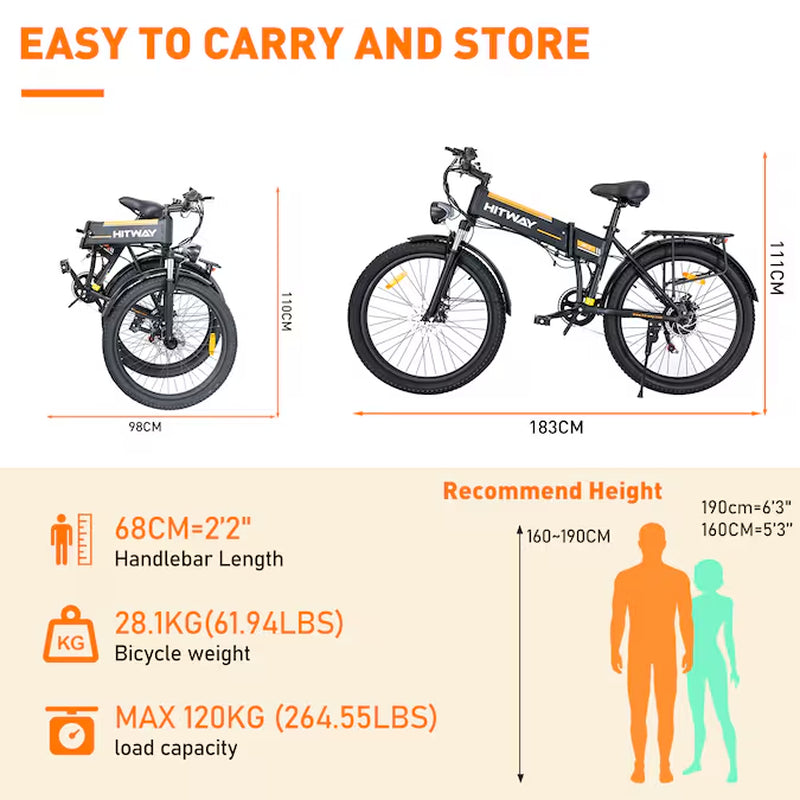 26-In Adult Unisex E-Bike