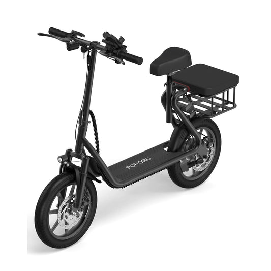 Electric Scooter for Adults, Max 25 Miles Range, with 14" Tires, 500W, 22MPH, Black