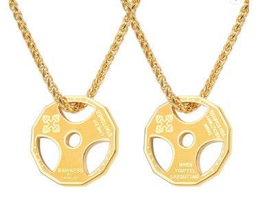 U7 Sport Jewelry Stainless Steel Men Fitness Barbell Gym Necklace - HOPE Athlete Apparel & Wellness 