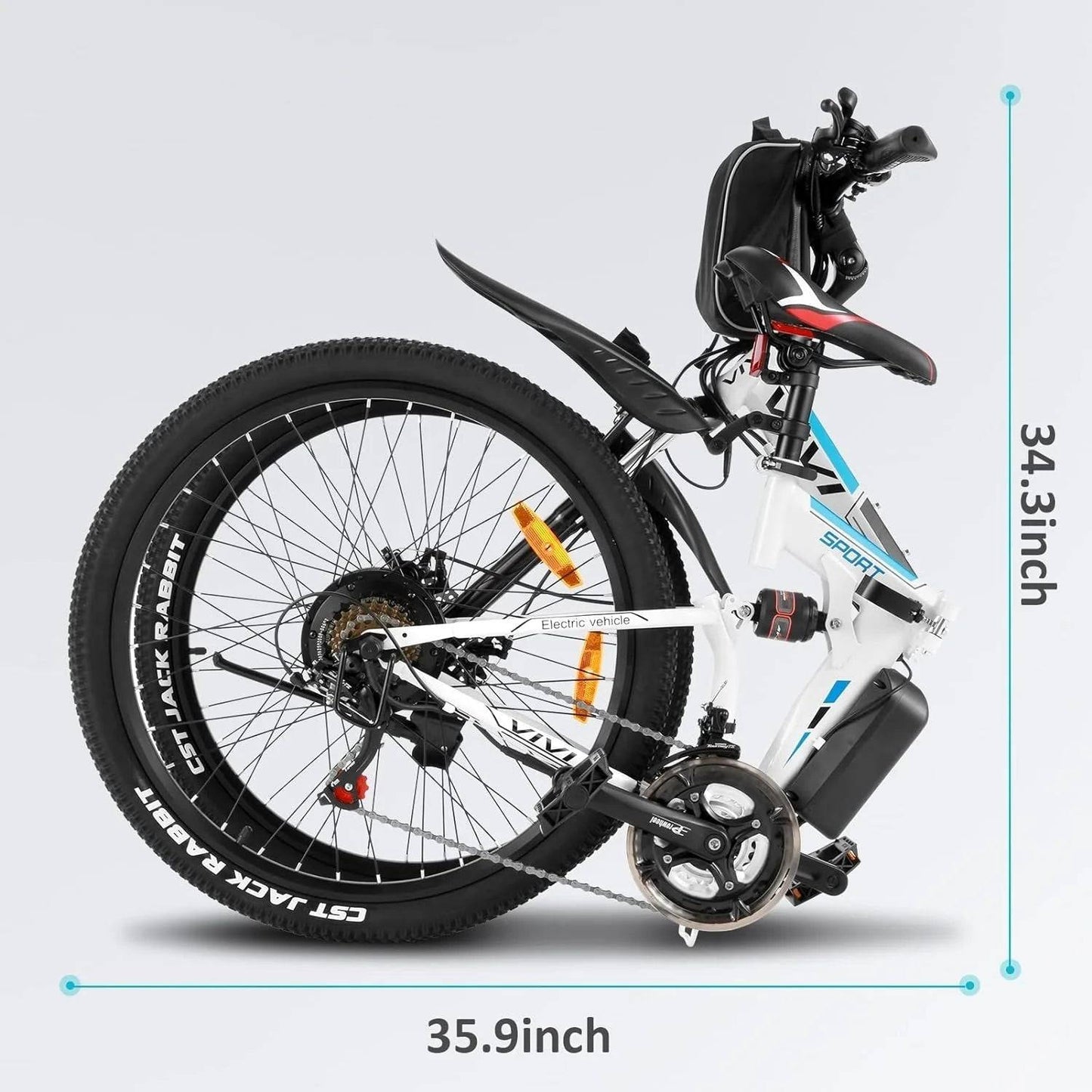 Electric Bike 26" Folding Electric Mountain Bike 26' for Commuting and Adventure -