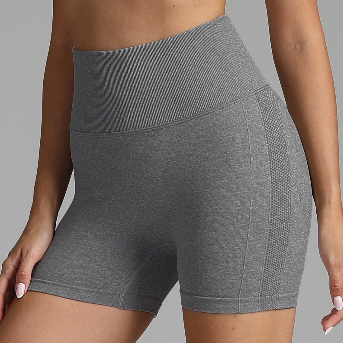 High Waist Fitness Shorts - Seamless & Solid Color