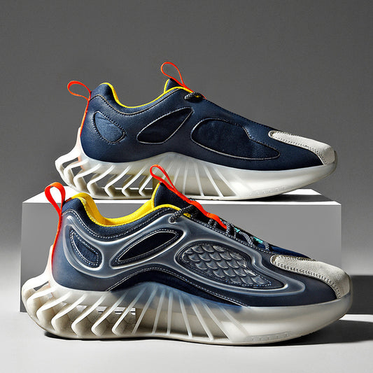 Wide Size Running Shoes - Men's Low-Top Sports Shoes