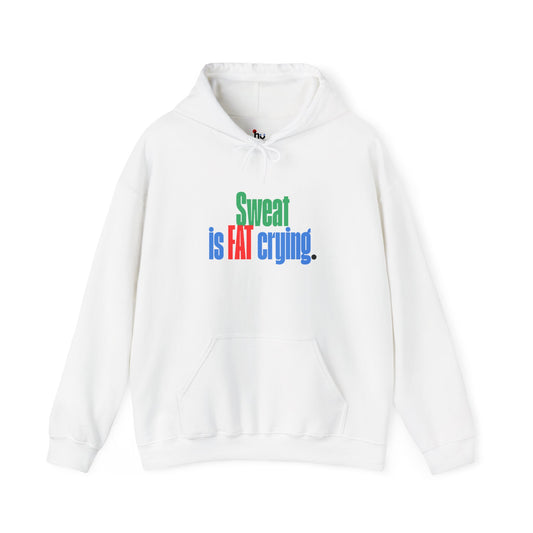 Men's Gym Hoodie - Sweat is Fat Crying | Motivational Weightlifting Apparel